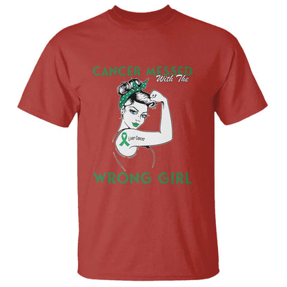 Liver Cancer Warrior Unbreakable Gift T Shirt Cancer Messed With The Wrong Girl