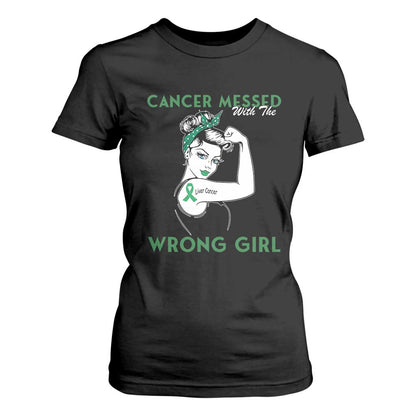Liver Cancer Warrior Unbreakable Gift T Shirt For Women Cancer Messed With The Wrong Girl