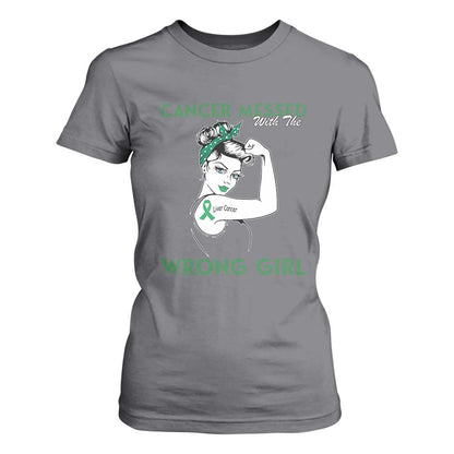 Liver Cancer Warrior Unbreakable Gift T Shirt For Women Cancer Messed With The Wrong Girl