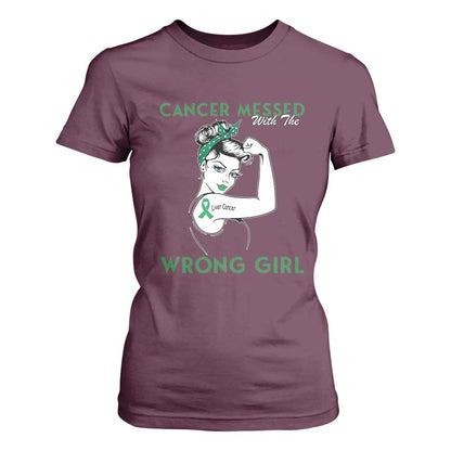 Liver Cancer Warrior Unbreakable Gift T Shirt For Women Cancer Messed With The Wrong Girl