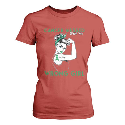 Liver Cancer Warrior Unbreakable Gift T Shirt For Women Cancer Messed With The Wrong Girl