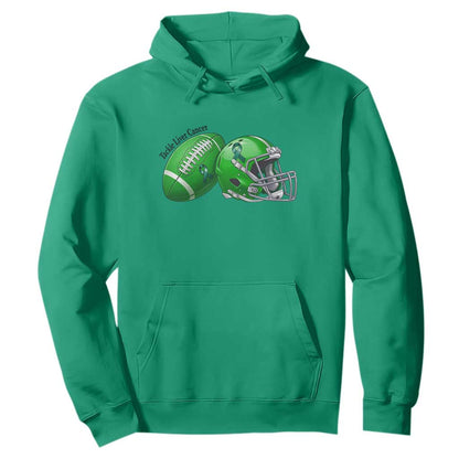 Liver Cancer Support Gift Hoodie October Tackle Cancer Football