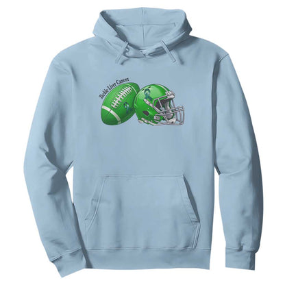 Liver Cancer Support Gift Hoodie October Tackle Cancer Football