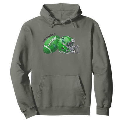 Liver Cancer Support Gift Hoodie October Tackle Cancer Football