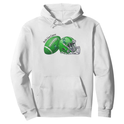 Liver Cancer Support Gift Hoodie October Tackle Cancer Football
