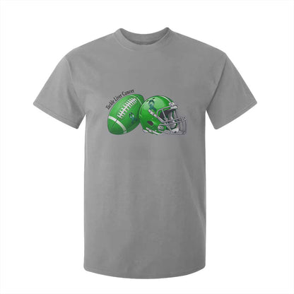 Liver Cancer Support Gift T Shirt For Kid October Tackle Cancer Football