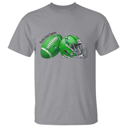 Liver Cancer Support Gift T Shirt October Tackle Cancer Football