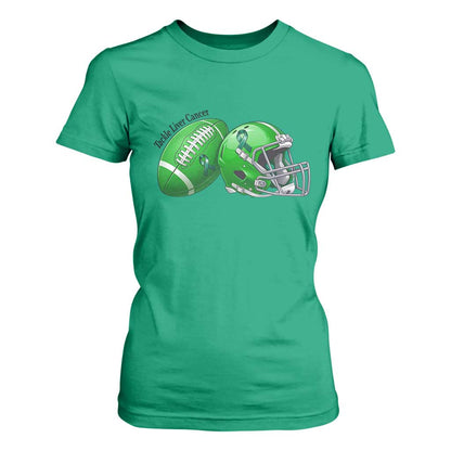 Liver Cancer Support Gift T Shirt For Women October Tackle Cancer Football