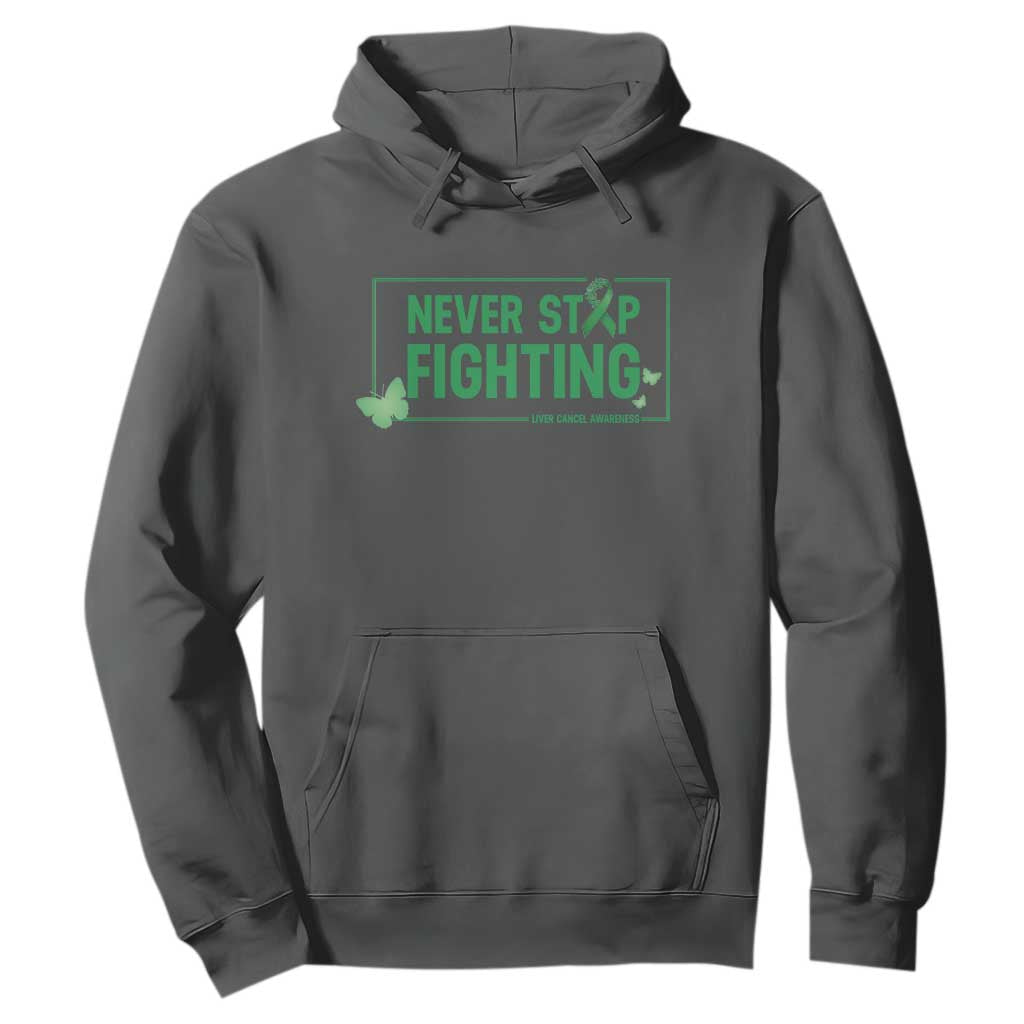 Liver Cancer Warrior Hoodie Never Stop Fighting Support Gift