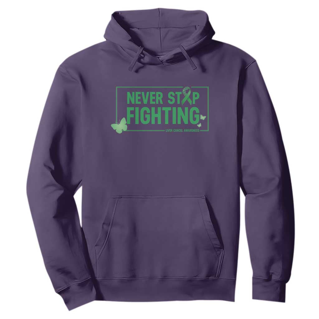 Liver Cancer Warrior Hoodie Never Stop Fighting Support Gift