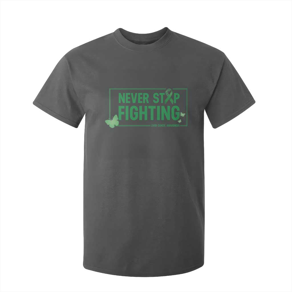 Liver Cancer Warrior T Shirt For Kid Never Stop Fighting Support Gift