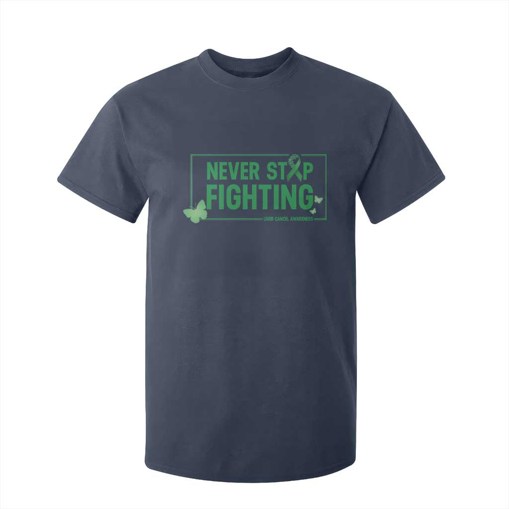 Liver Cancer Warrior T Shirt For Kid Never Stop Fighting Support Gift