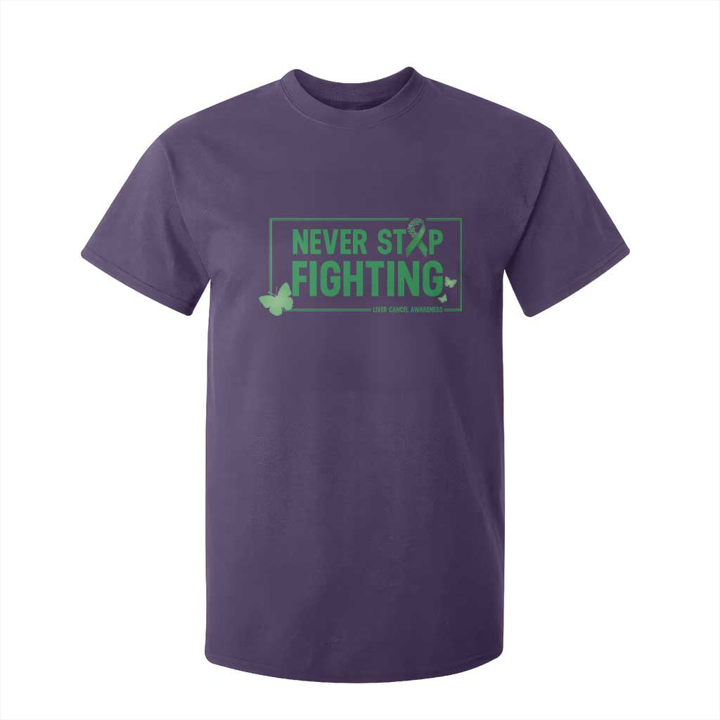 Liver Cancer Warrior T Shirt For Kid Never Stop Fighting Support Gift