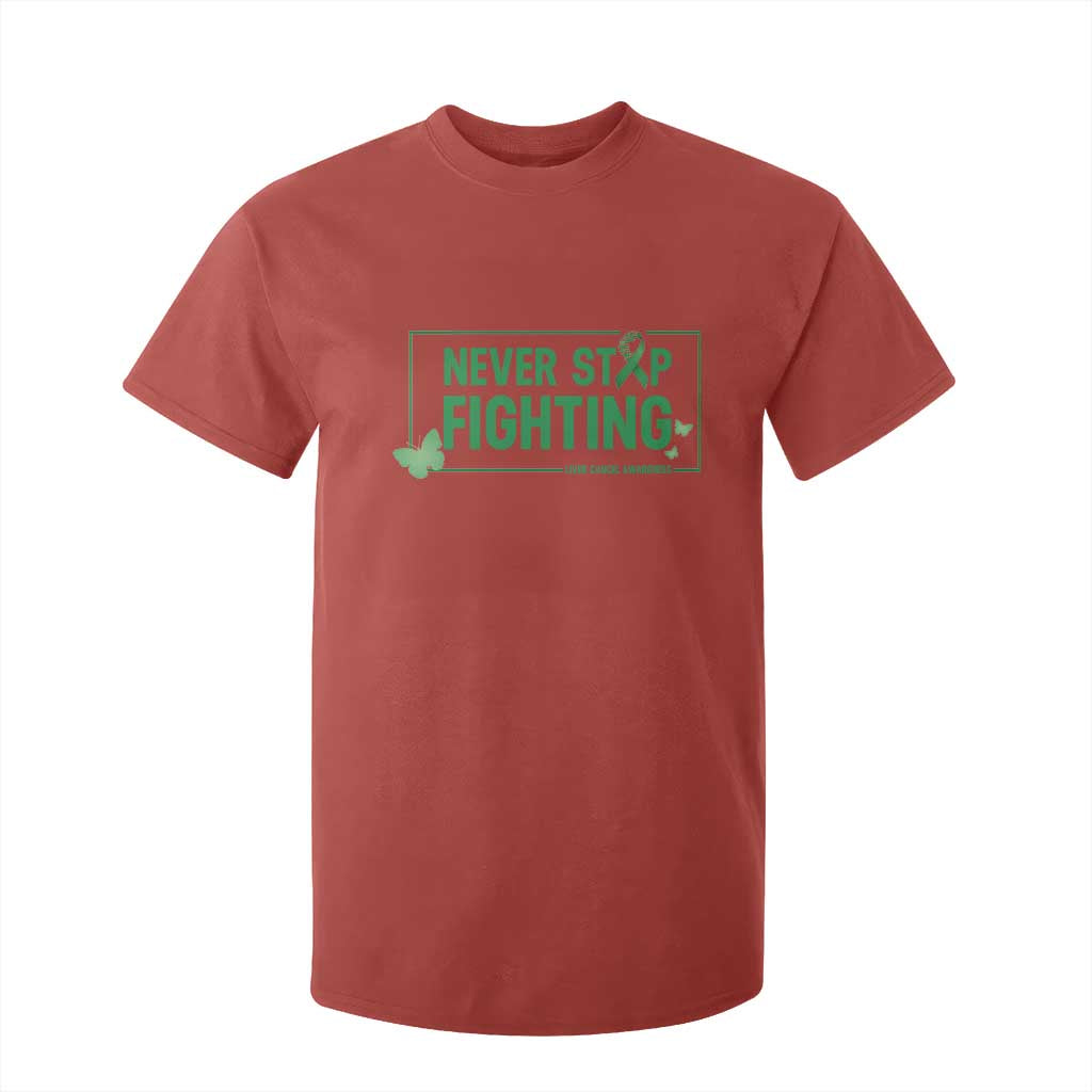 Liver Cancer Warrior T Shirt For Kid Never Stop Fighting Support Gift