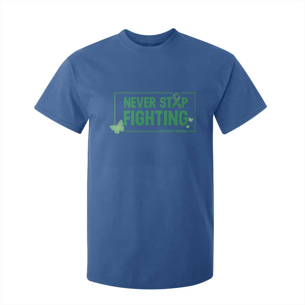 Liver Cancer Warrior T Shirt For Kid Never Stop Fighting Support Gift