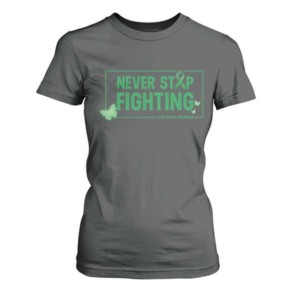 Liver Cancer Warrior T Shirt For Women Never Stop Fighting Support Gift