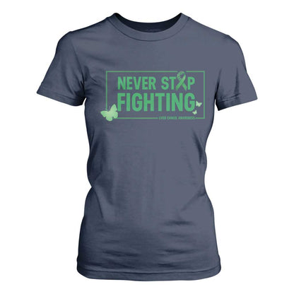 Liver Cancer Warrior T Shirt For Women Never Stop Fighting Support Gift