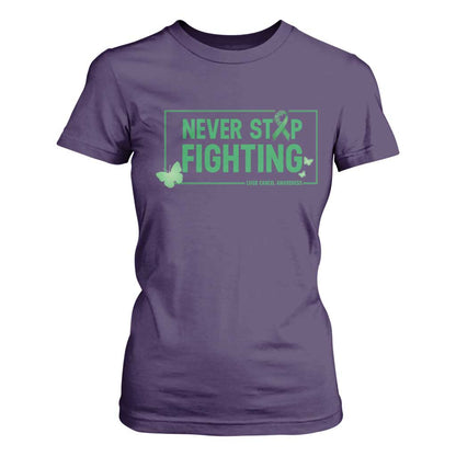 Liver Cancer Warrior T Shirt For Women Never Stop Fighting Support Gift