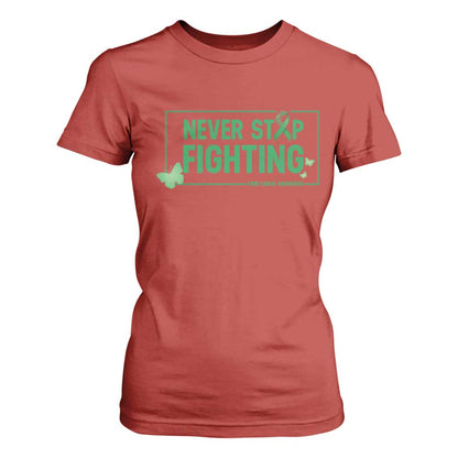 Liver Cancer Warrior T Shirt For Women Never Stop Fighting Support Gift