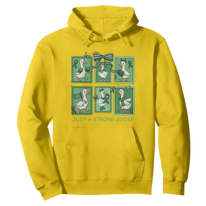 Funny Liver Cancer Warrior Support Gift Hoodie Just A Strong Goose