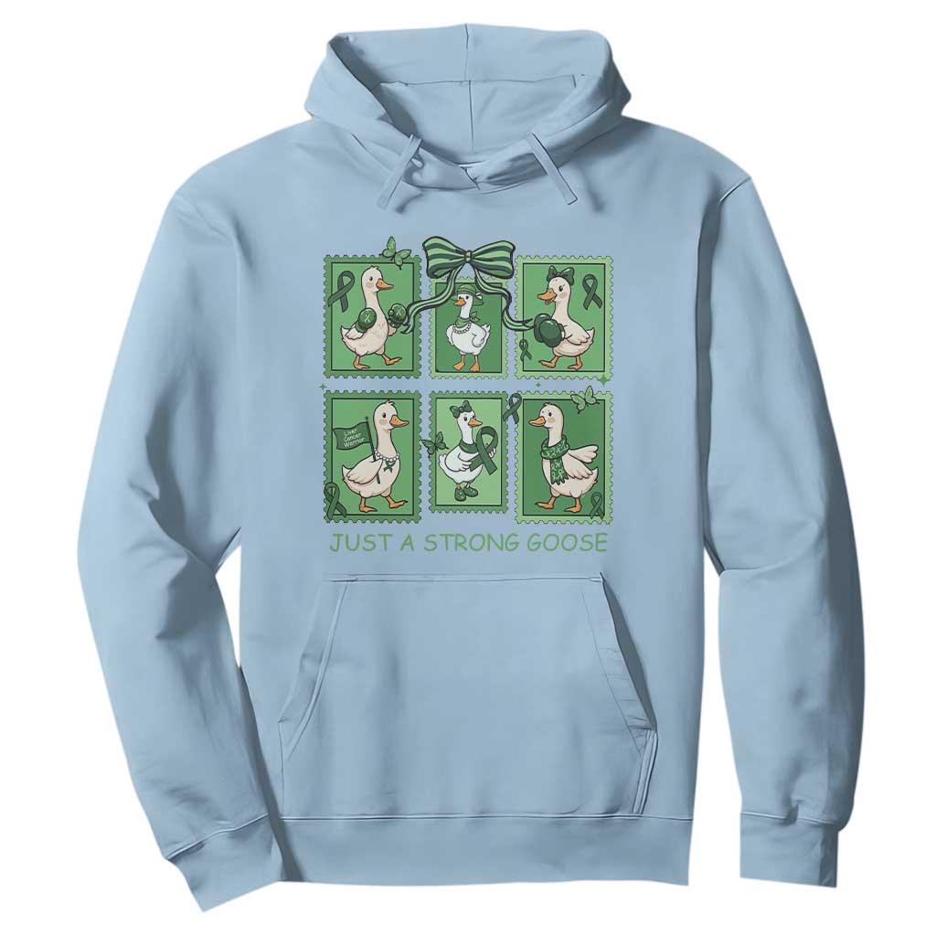 Funny Liver Cancer Warrior Support Gift Hoodie Just A Strong Goose