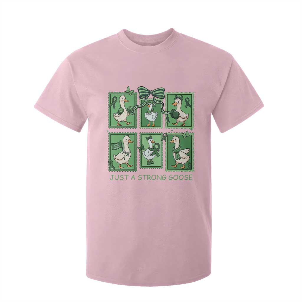 Funny Liver Cancer Warrior Support Gift T Shirt For Kid Just A Strong Goose