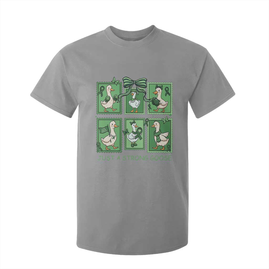 Funny Liver Cancer Warrior Support Gift T Shirt For Kid Just A Strong Goose