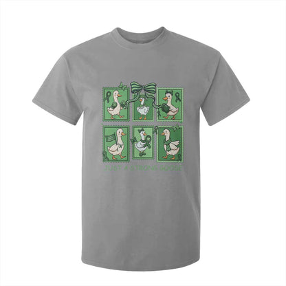 Funny Liver Cancer Warrior Support Gift T Shirt For Kid Just A Strong Goose