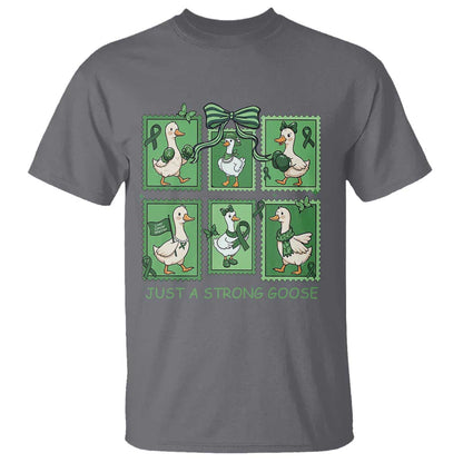 Funny Liver Cancer Warrior Support Gift T Shirt Just A Strong Goose