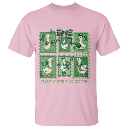 Funny Liver Cancer Warrior Support Gift T Shirt Just A Strong Goose