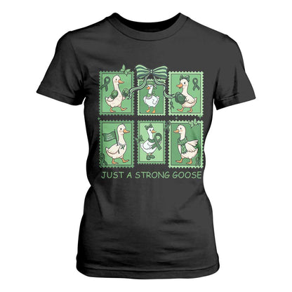 Funny Liver Cancer Warrior Support Gift T Shirt For Women Just A Strong Goose