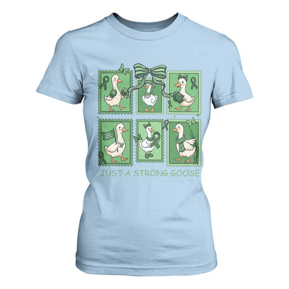 Funny Liver Cancer Warrior Support Gift T Shirt For Women Just A Strong Goose