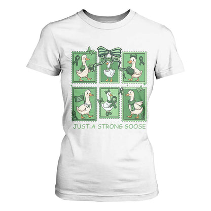 Funny Liver Cancer Warrior Support Gift T Shirt For Women Just A Strong Goose