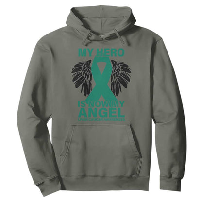 Liver Cancer Memorial Gift Hoodie My Hero Is Now My Angel