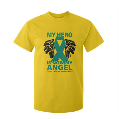 Liver Cancer Memorial Gift T Shirt For Kid My Hero Is Now My Angel