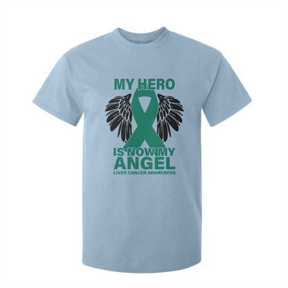 Liver Cancer Memorial Gift T Shirt For Kid My Hero Is Now My Angel