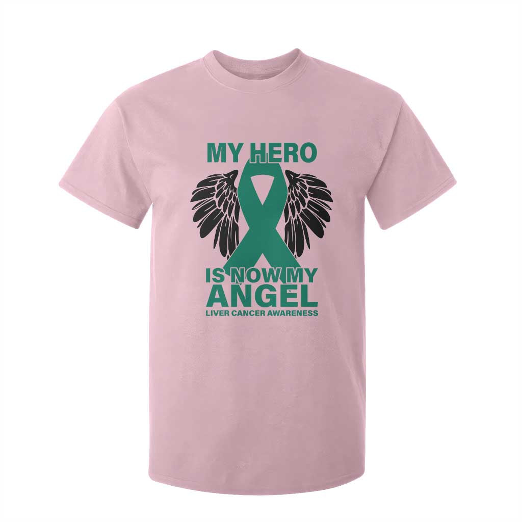 Liver Cancer Memorial Gift T Shirt For Kid My Hero Is Now My Angel