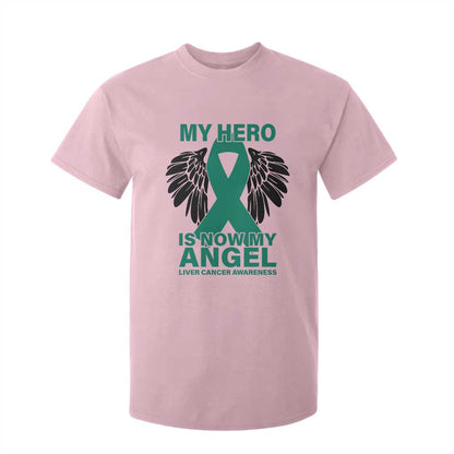 Liver Cancer Memorial Gift T Shirt For Kid My Hero Is Now My Angel