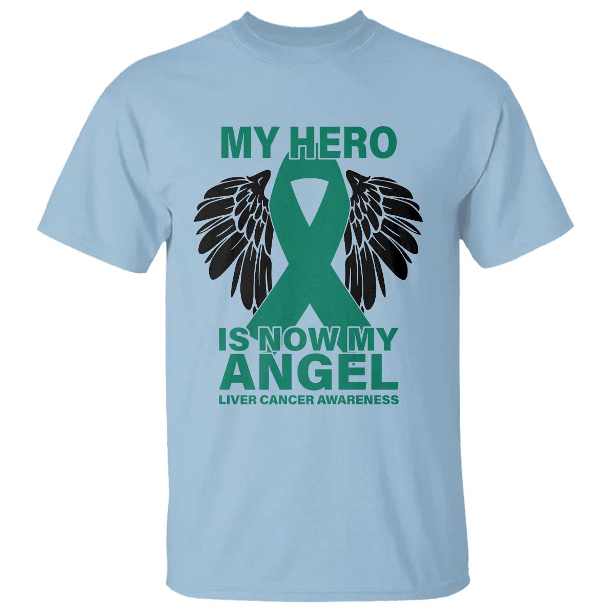 Liver Cancer Memorial Gift T Shirt My Hero Is Now My Angel