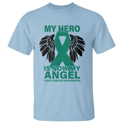 Liver Cancer Memorial Gift T Shirt My Hero Is Now My Angel