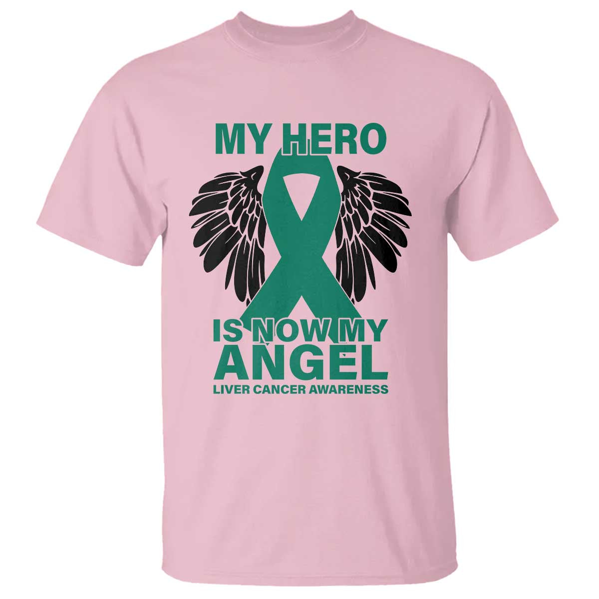 Liver Cancer Memorial Gift T Shirt My Hero Is Now My Angel