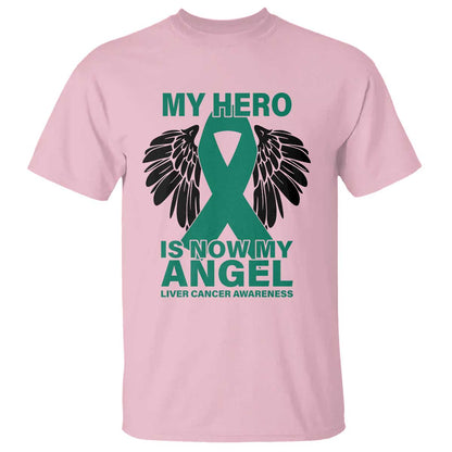 Liver Cancer Memorial Gift T Shirt My Hero Is Now My Angel