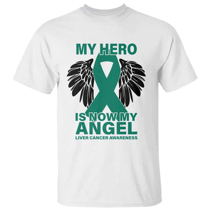 Liver Cancer Memorial Gift T Shirt My Hero Is Now My Angel