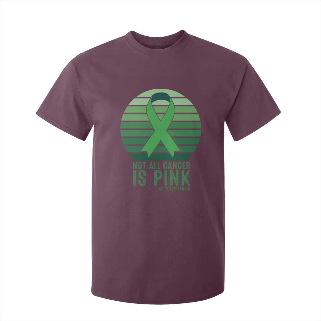 Liver Cancer T Shirt For Kid Not All Cancer Is Pink Ribbon Support Gift