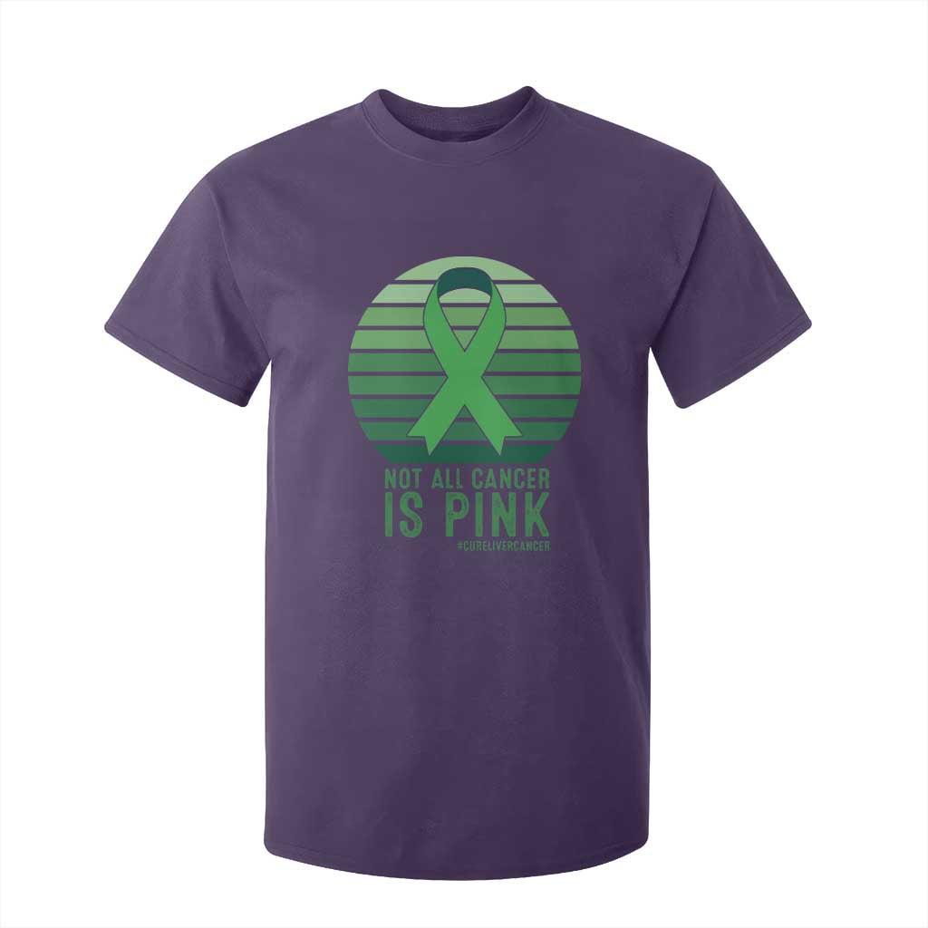 Liver Cancer T Shirt For Kid Not All Cancer Is Pink Ribbon Support Gift