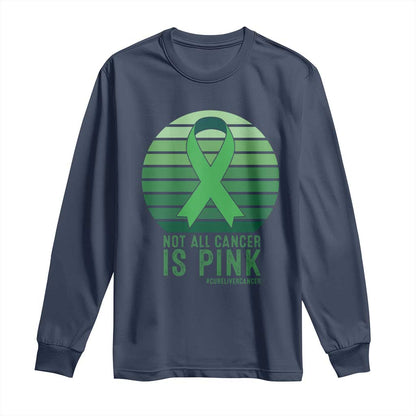 Liver Cancer Long Sleeve Shirt Not All Cancer Is Pink Ribbon Support Gift