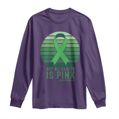 Liver Cancer Long Sleeve Shirt Not All Cancer Is Pink Ribbon Support Gift