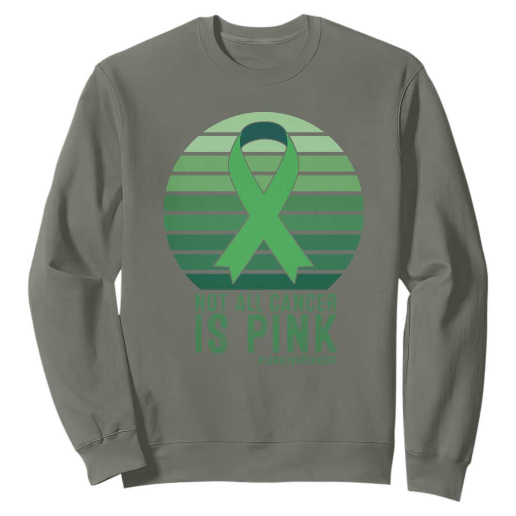 Liver Cancer Sweatshirt Not All Cancer Is Pink Ribbon Support Gift
