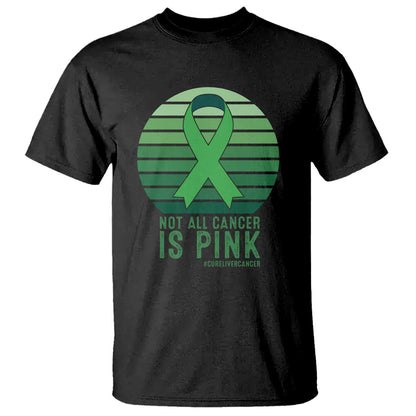 Liver Cancer T Shirt Not All Cancer Is Pink Ribbon Support Gift