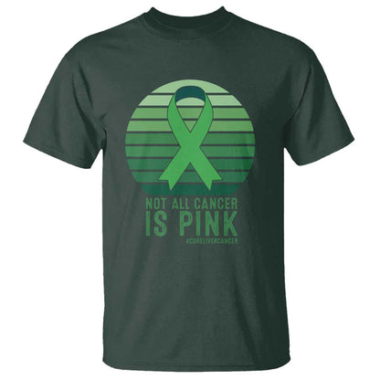 Liver Cancer T Shirt Not All Cancer Is Pink Ribbon Support Gift